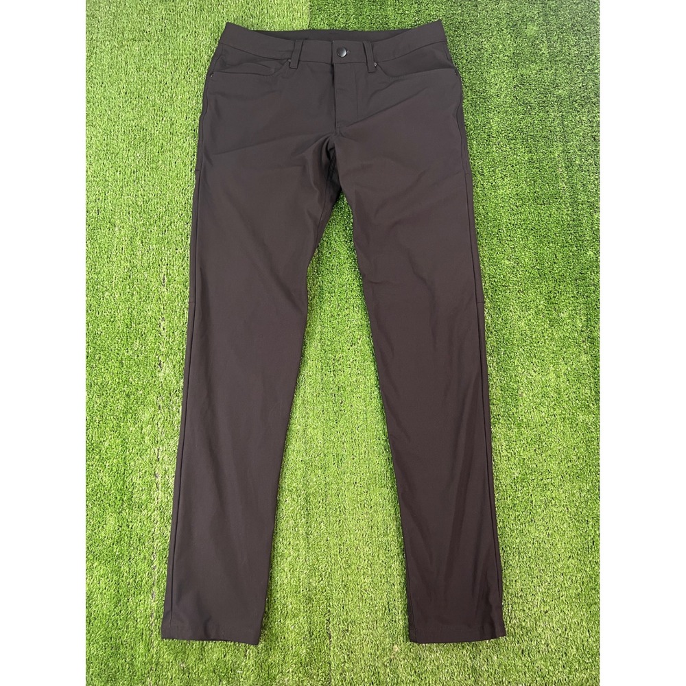 Lululemon ABC Pant Slim 31 Warpstreme Black Mens 5-Pocket Trousers LM5ADAS